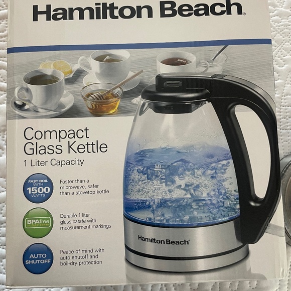 Hamilton Beach Glass Electric Tea Kettle - Picture 4 of 10